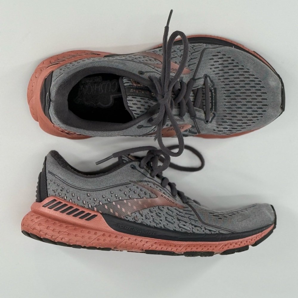 Brooks Women's Gray and Coral Running Shoes